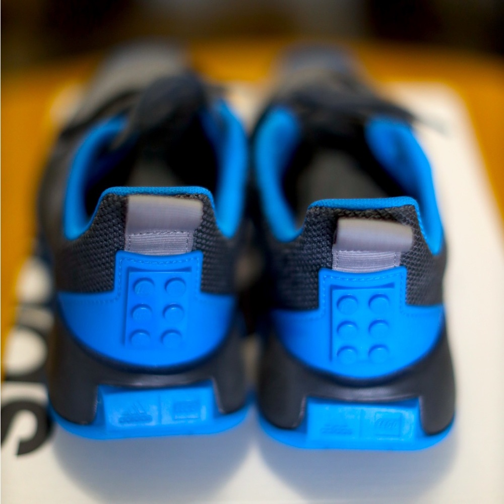 Adidas boys Lego style sneakers worn less than 5 times . Practically new .